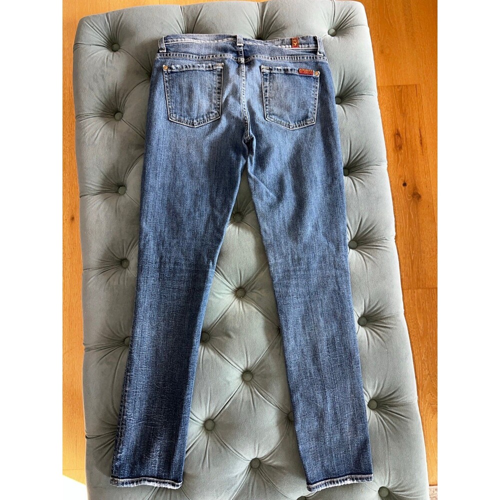 7 For All Mankind Straight Leg Jeans in Medium Blue